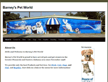 Tablet Screenshot of barneyspetworld.com